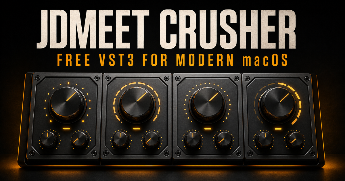 JDMeet Crusher concept cover art, not a screenshot of the plugin